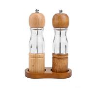Variable Coarse to Black Grind for Kitchen Dining Bar Stainless Steel Salt Plus Pepper Set - Rotary - Multi-Purpose Spice and Herbs for Fine Grinder Mill Salt (30 x 50 mm)