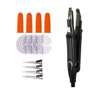 Variable Constant Heat Hair Extension Iron Keratin Bonding Tools Professional Fusion Connector Machine Kit Efficient Time Saving(Black KIT)