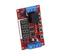 Variable Delay Relay Module for Dc 5v/12v/24v 0.1s-999min Digital Timer Control Switch with Power-Off Memory Anti-Reverse Protection 32-Function Modes(24V)