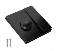 Variable Fan Speed Control Switch for Ceiling Fan, Stepless Adjustment, Flame-Retardant PC, Cold-Pressed Steel Frame, Compatible with Most Brands, 220V 300W(Black)