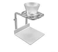 Variable Pour-Over Coffee Filter Holder Stand for Orea Standard Dripper Cups - Stainless Steel Hand Brew Rack with 92-139 Mm Height Adjustment 75 Mm Tray Silver
