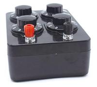 Variable Resistance Decade Box, 0-9999 Ohm Resistor Box with Ohm Step for Physics Teaching Lab, 1W Power ABS Case