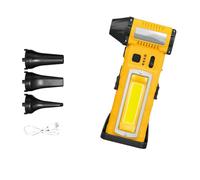 Variable Speed Cordless Blower Fan Including LED Task Lamp 16.2cm Compact Design for Offices Cooling Multifunctional Blower