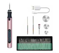 Variable Speed Cordless Electric Engraving Pen for Mini Drill Grinder, 3.6V 25W Rotary Tool with 5000-25000 RPM, Battery Level Display, Over