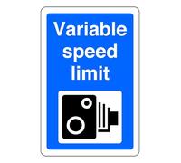 Variable Speed Limit National Speed limit- safety sign- 3mm Aluminum Dibond for indoor/outdoor usage (300mm x 200mm) 7m Viewing Distance.