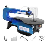 Variable Speed Scroll Saw, 16" Throat Width, 550-1650 RPM, 10 Saw Blade, 55mm Cut Depth, for Wood DIY Projects with Flexi Shaft & Foot Pedal