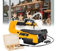 Variable Speed Scroll Saw, 180W Motor, 0-45° Adjustable Table, Essential Woodworking Equipment for Workshops, Safe Operation with Shield, Ideal for Precision Cutting