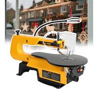 Variable Speed Scroll Saw, 180W Motor, 0-45° Adjustable Table, Essential Woodworking Equipment for Workshops, Safe Operation with Shield, Ideal for Precision Cutting