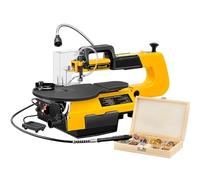 Variable Speed Scroll Saw, Electric Fret Saw Machine with Tilt Table, Dust Port, 150/180W Power for Precision Woodworking and DIY Projects