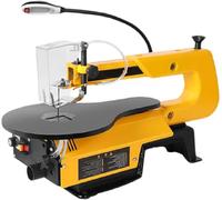 Variable Speed Scroll Saw, Electric Fret Saw, Stepless Speed Control with 45° Tiltable Metal Work Table for Bevel Cuts, 550-1650 SPM, DIY Workshop