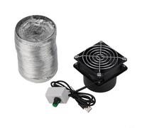 Variable Speed USB Fume Extractor Fan with 6m Ducting for Smoke Removal in Home Workshop Electronics Lab or Craft Studio (Fan plus 3 m pipe)