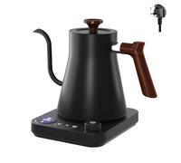 Variable Temperature Cordless Kettle,0.9L Electric Gooseneck Kettle with Temperature Control and LED Display,Stainless Steel Pour-Over Coffee and Tea Kettle with Rapid Boil & Temperature Hold (Black)