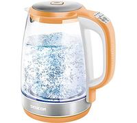 Variable Temperature Electric Kettle with Internal LED Light, 2.0 L Capacity, 2200 W, Orange