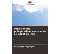 Variation des précipitations mensuelles en juillet en Inde