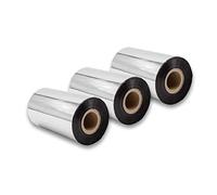 Variation vhbw Thermal Foil Thermal Transfer Tape Black 110 mm for Fax Printer Printronix T4M, T5204, T5206, T5208, T5306, T5308 3x Rolle Sparset Black