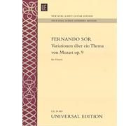 Variationen Thema Mozart: Introduktion und Variationen über "Das klinget so herrlich" aus "Die Zauberflöte". op. 9. für Gitarre.