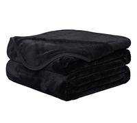 Variations - Large Luxury Faux Fur Throw Sofa Bed Mink Soft Warm Blanket - Single, Double & King Size - 125x150 Black