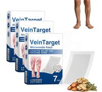 Varicose Vein Microneedle Patches 7PC -Infused Leg Care Patch for Spider Veins, Swelling & Inflammation, Gentle Formula for All Skin Types, Care for All Skin Types (A-3box/12pc)