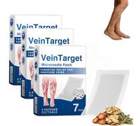Varicose Veins Microneedle Patch 7 Pack - Advanced Treatment for Leg Veins, Reduces Vasculitis, Phlebitis & Vascular Swelling, Natural Ingredients Leg Treatment for All Skin Types (A-3box/12pc)
