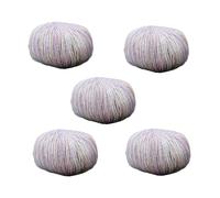 Variegated Cotton Yarn, Multicolor Knitting Yarn, Hand Dyed Soft Fiber Skein Yarn Crochet Scarf Sweater Supply, DIY Material for Shawl Clothes, Weaving Use