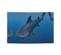 Variegated Whale Shark Navy Banner Party Decor Backdrop Banner Birthday Party Photography Background Decorations 47 x 71 Inch Flag Indoor Outdoor Wall Decor Banner Party Supplies Favors