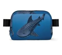 Variegated Whale Shark Navy Fanny Pack Crossbody Waist Bag Pack Waterproof Mini Belt Bag Bum Hip Bag for Men Women