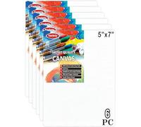 Variety 5 X 7 Inch Cotton Canvas Board for Painting, 7OZ Primed, Pack of 6 Piece