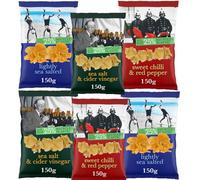 Variety Crisps Bag 150g - Lightly Sea Salted, Sea Salt & Cider Vinegar, Sweet Chilli & Red Pepper - Sharing Pack of Flavoured Crisps - Trl (4 x Bag, Random Mixed Crisps)
