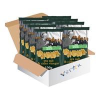 Variety Crisps Bag 150g - Lightly Sea Salted, Sea Salt & Cider Vinegar, Sweet Chilli & Red Pepper - Sharing Pack of Flavoured Crisps - Trl (8 x Bag, Sea Salt & Cider Vinegar Sharing Crisps)