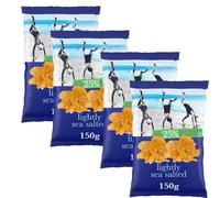 Variety Crisps Bag 150g - Lightly Sea Salted, Sea Salt & Cider Vinegar, Sweet Chilli & Red Pepper - Sharing Pack of Flavoured Crisps - Trl (4 x Bag, Lightly Sea Salted Sharing Crisps)
