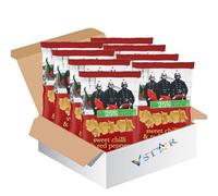 Variety Crisps Bag 150g - Lightly Sea Salted, Sea Salt & Cider Vinegar, Sweet Chilli & Red Pepper - Sharing Pack of Flavoured Crisps - Trl (8 x Bag, Sweet Chilli & Red Pepper Sharing Crisps)