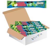 Variety Flavour Chew Barrs PMP 14g - Strawberry, Cherry, Tutti Frutti, Mango & Apple Flavoured Chewy Sweets - Bzk (20 x Bars, Apple Chew Bars)