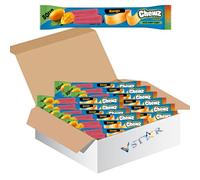 Variety Flavour Chew Barrs PMP 14g - Strawberry, Cherry, Tutti Frutti, Mango & Apple Flavoured Chewy Sweets - Bzk (60 x Bars, Mango Chew Bars)