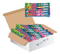 Variety Flavour Chew Barrs PMP 14g - Strawberry, Cherry, Tutti Frutti, Mango & Apple Flavoured Chewy Sweets - Bzk (40 x Bars, Random Mixed Chew Bars)