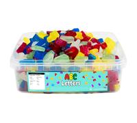 Variety Flavour Sweet Tub 600g - Assorted Fruit Flavour Jelly, Gummy & Fizzy Sweets in a Reusable Tuub - Cdyc (ABC Letters Tub)