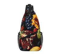 Variety Fresh Fruits Crossbody Sling Bag Crossbody Shoulder Chest Bag Shoulder Strap Waist Fanny Pack Men Women