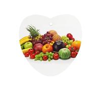 Variety Fresh Vegetables Fruits Car Air Freshener Hanging, Long Lasting Scented Car Aromatherapy Tablets, Love form Fragrance Scented Cards for Vehicles, Bedroom, Wardrobe White-style