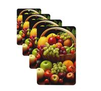 variety fresh vegetables fruits Car Air Fresheners Cards Set of 4 Pieces Hanging Scented Cards for Wardrobe Bathroom Car Aromatherapy Tablets Rearview Mirror Pendant Car Fresheners Long Lasting
