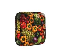 Variety Fresh Vegetables Fruits Print Multifunctional Storage Bag Pad Bag Skin-Friendly Period Pouch Reusable Tampon Bag for Female