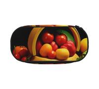 Variety Fresh Vegetables Fruits Print Pencil Pouch for Kids Fun Pencil Case Pouch for Girls Large Pen Case with Zipper, Portable Pencil Bag Holder for School Sudent Teacher Stationery
