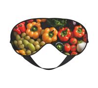 Variety Fresh Vegetables Fruits Print Soft Eye Mask Beneficial Block Light Nap Night Use Travel Camping Meditation Yoga