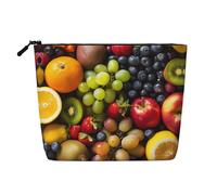 Variety Fresh Vegetables Fruits Print Toiletry Bag Cosmetic Bag Large Capacity Travel Makeup Bag for Women for Daily Use Travel