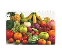 variety fresh vegetables fruits Printed Jigsaw Puzzle 14.4x9.8 CM, Rectangular Puzzle Challenging Game for Adults Gifts, Family Fun Decorative Wall Decor