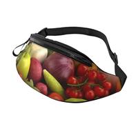 Variety Fresh Vegetables Fruits Printed Personalized Waist Bag, Lightweight and Versatile Crossbody Bag for Everyday and Outdoor Adventures