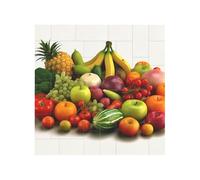 variety fresh vegetables fruits Printed Square Jigsaw Puzzle 16x16 CM, Puzzle Challenging Game for Adults Gifts, Family Fun Decorative Wall Decor