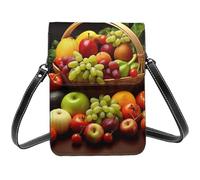 Variety Fresh Vegetables Fruits Small Crossbody Bags For Women Cell Phone Purse Pu Leather Wallet Bag With Shoulder Strap