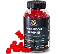 Variety Mode Gold Dust Mushroom Gummies 1500MG (90 Gummies) | Four Powerful Mushrooms - Lion’s Mane, Cordyceps, Reishi & Chaga | for Focus, Energy & Calm - 100% Natural, Organic, Vegan Friendly