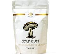 Variety Mode Gold Dust Vanilla Mushroom Coffee Decaf (240g - 30 Servings) | Mushroom Powder Containing Lions Mane, Reishi, Chaga & Ashwagandha | For Focus, Energy & Calm - 100% Natural, Organic, Vegan