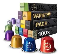 Variety Pack: 100 Nespresso Compatible Pods. 9 Different Varieties With Coffee Capsules