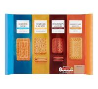 Variety Pack Biscuits 700g, Malted Milk, Custard Creams, Bourbon Creams, Shortcake, Suitable for Vegetarian